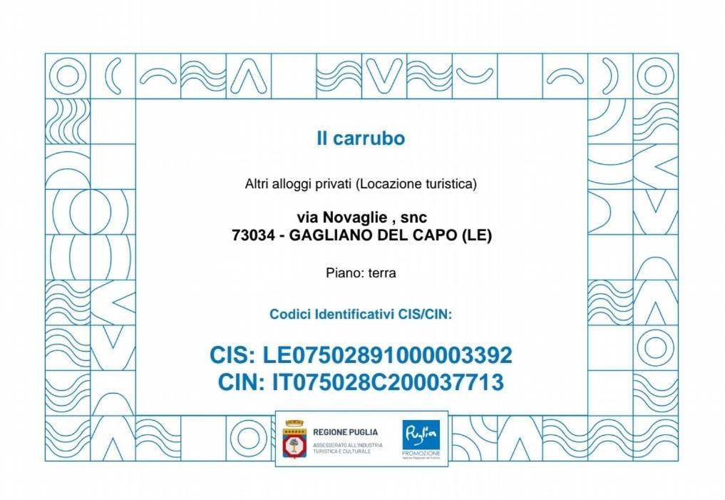 Casa Vacanze "Il Carrubo" Gagliano del Capo Ngoại thất bức ảnh